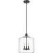 Asheville 3 Light 12 inch Matte Black Pendant Ceiling Light